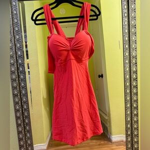 Orange Skirted Swimsuit Vintage Style